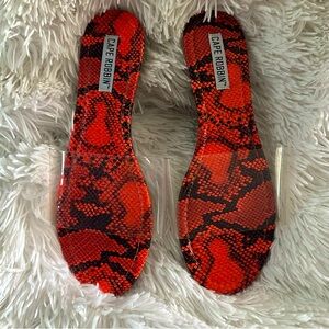 Cape Robbin Clear Strap Snakeskin Sandals